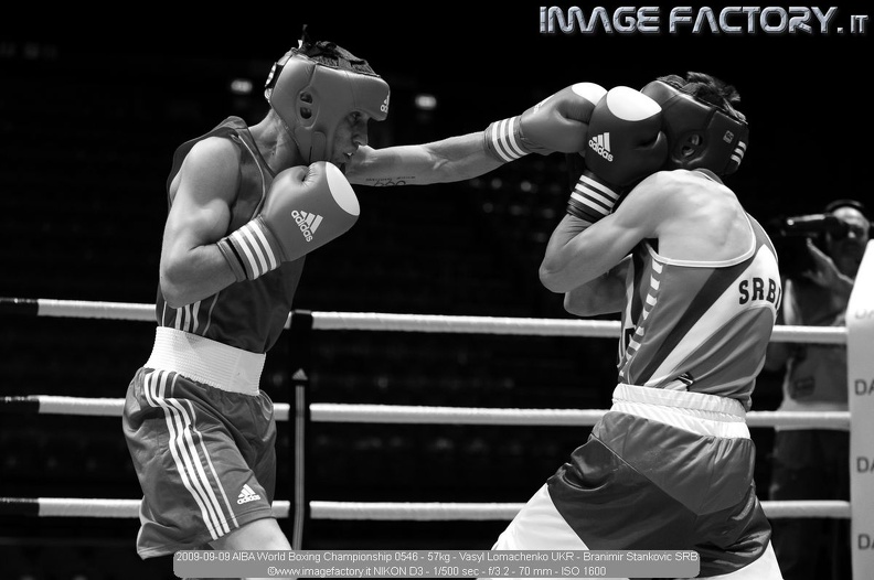 2009-09-09 AIBA World Boxing Championship 0546 - 57kg - Vasyl Lomachenko UKR - Branimir Stankovic SRB.jpg